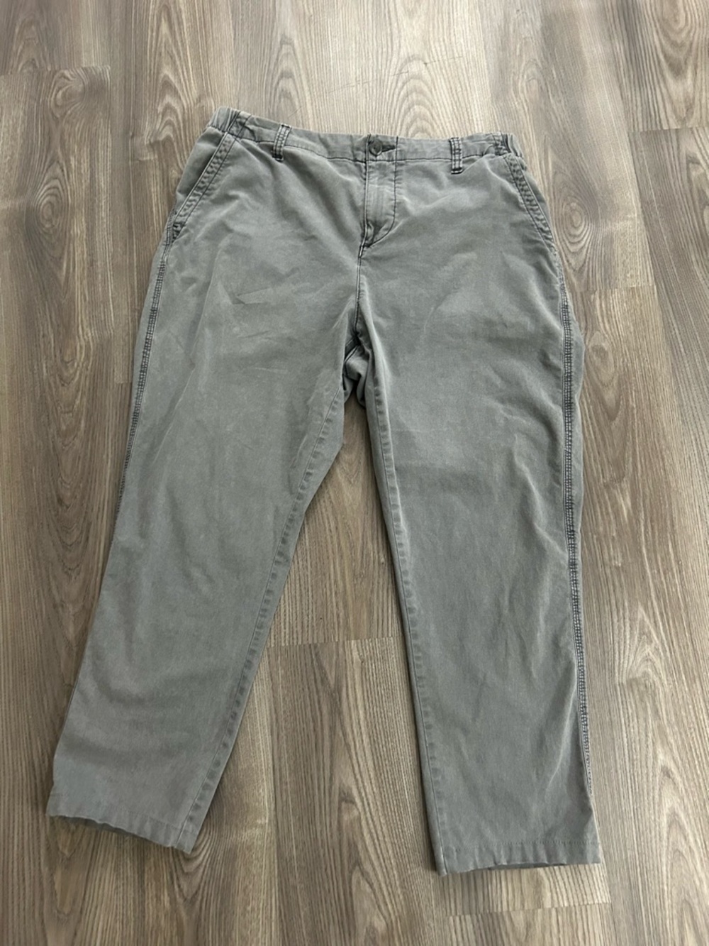 Womens Gray Casual Chino Pants
